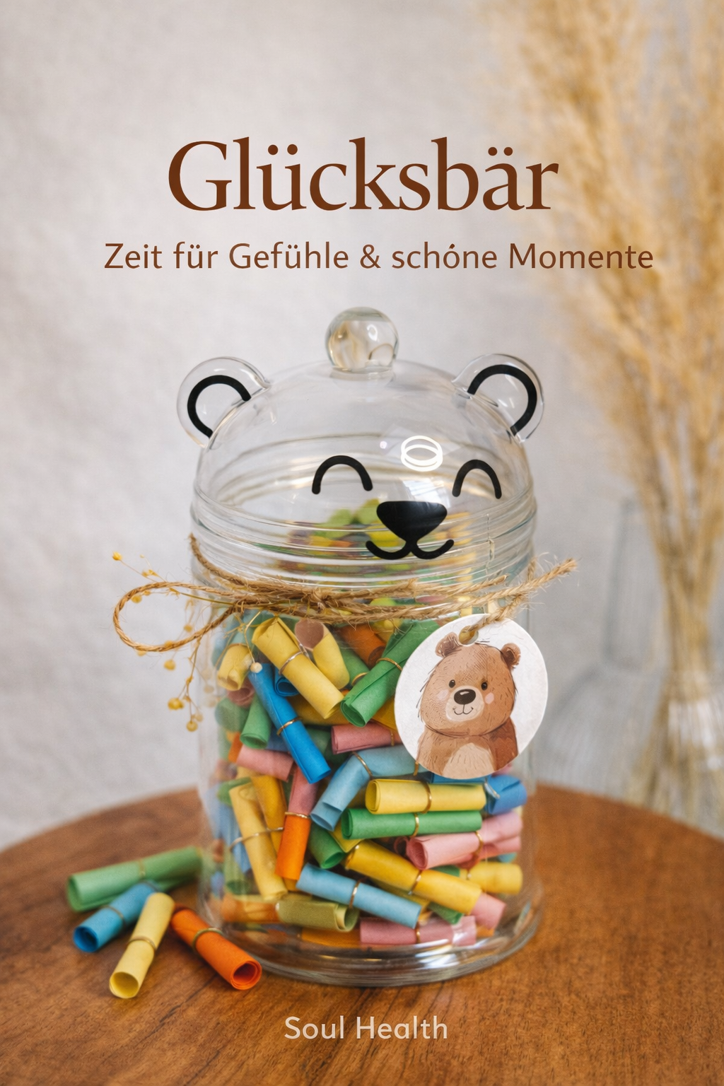 Glücksbär Dankbarkeitsglas für Kinder