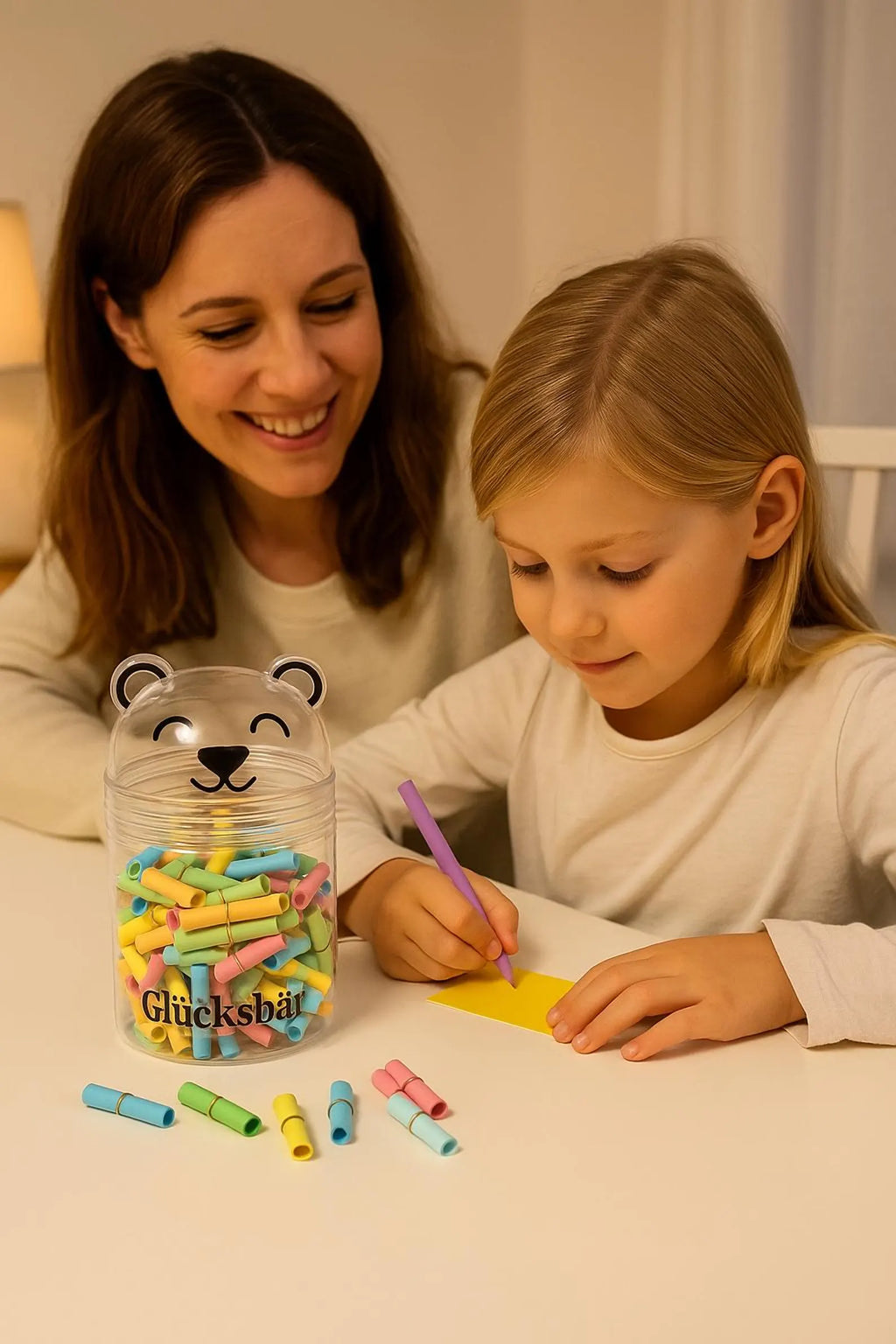 Glücksbär Dankbarkeitsglas für Kinder