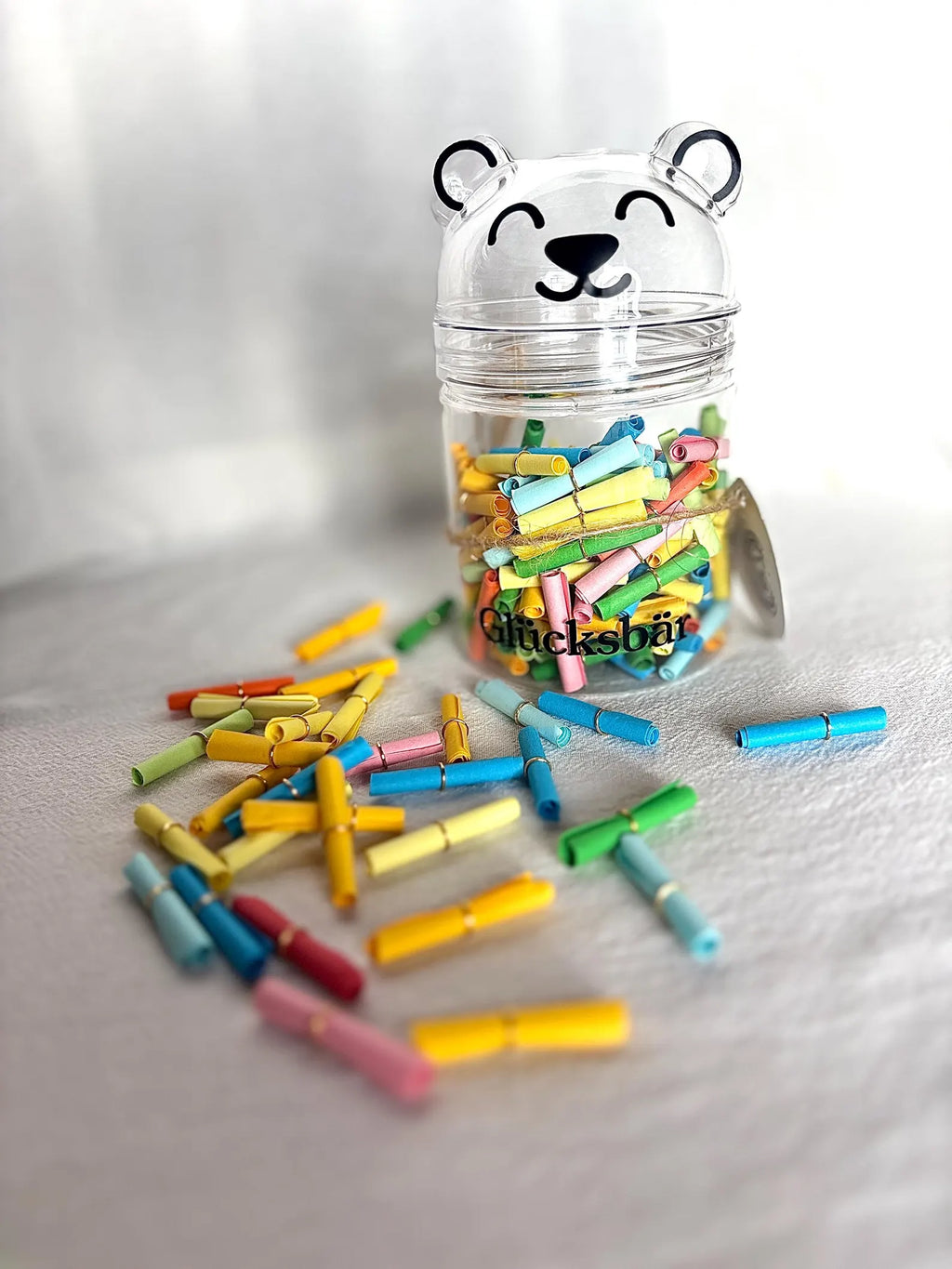 Glücksbär Dankbarkeitsglas für Kinder