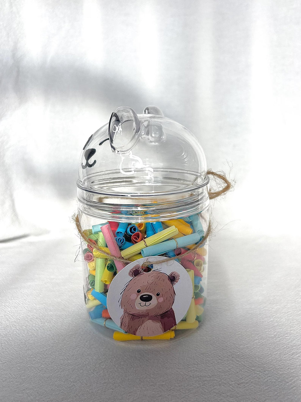 Glücksbär Dankbarkeitsglas für Kinder